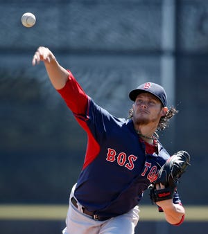 Red Sox starting pitcher Clay Buchholz throws a pitch during Friday's win over the Blue Jays in Dunedin, Fla.