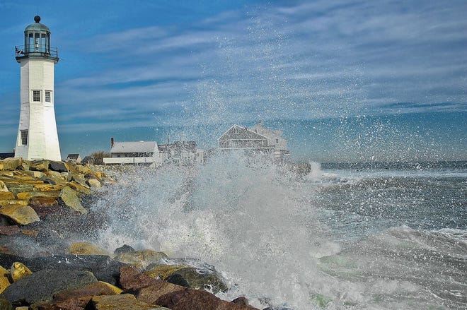 Above, “Scituate Light – Heavy Surf” is Greg Lessard’s most popular, best-selling image. It is a centerpiece of his “Glory of Massachusetts“ portfolio at the South Shore Natural Science Center.