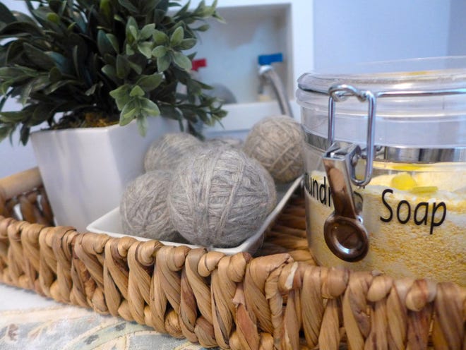 Homemade dryer balls that reduce drying time, static cling and wrinkles. Sherri Griffin, of Orlando, calls her homemade laundry detergent, fabric softener and dryer balls “a dream team.”