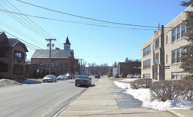 The Ilion village board voted Monday to add a crosswalk on West Street to make it easier for people to cross between the Catholic Charities office and the Annunciation Parish Center. TELEGRAM PHOTO/DONNA THOMPSON