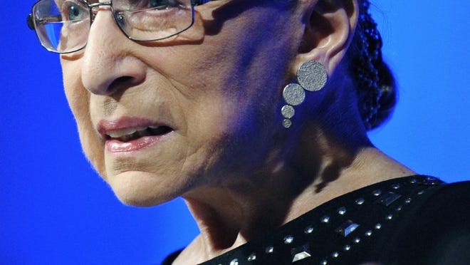U.S. Supreme Court Justice Ruth Bader Ginsburg, shown here at a 2011 speech in Washington, may have to retie this summer to guarantee a liberal-leaning replacement on the high court. (AP Photo/Cliff Owen, File)