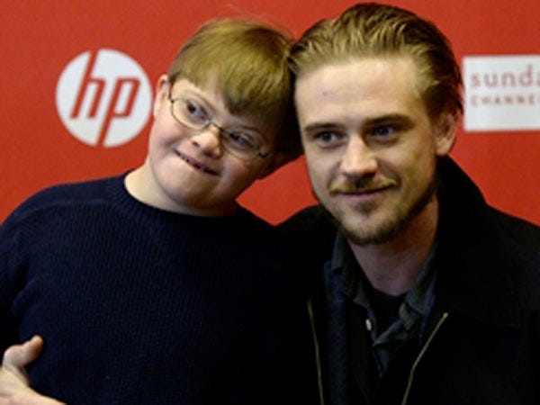 Actor Boyd Holbrook, right, and fellow actor Beau Wright , pose for photographs as they attend the premiere of "Little Accidents,â€? directed by Sara Colangelo, at the Eccles Theatre during the Sundance Film Festival in Park City, Utah Wednesday, January 22, 2014. The movie is about a web of secrets surrounding a teen's disappearance in a small American coal town. Photo by Steve Griffin | The Salt Lake Tribune