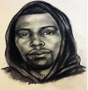 Glynn County police are looking for this man in a March 22 armed robbery and kidnapping. Sketch provided by Glynn County police.