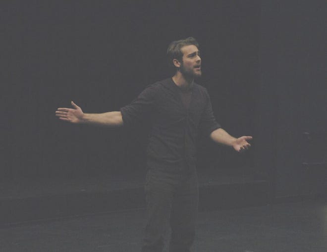 Scituate High School senior Jack Duff performing Shakespeare during the 31st Annual Shakespeare Competition held on March 1. Duff won the top prize in the competition and will be competing on the national level at Lincoln Center in May.