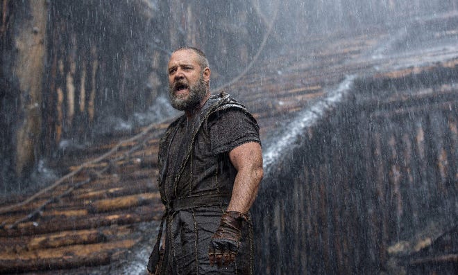 Russell Crowe plays the sodden yet determined title character in “Noah.”