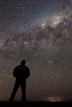 Mankind has admired the stars since first looking up. This picture shows astronomer Alan Fitzsimmons at ESO’s La Silla Observatory, Chile, May 20, 2013.

Wikimedia Commons
