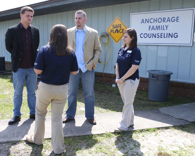 Brooke Bullard gives Robert Lee and Luther Lee a tour with Kristen Brown. The Anchorage Children’s Home of Panama City hosted a “Community Leaders Day” on Friday during which leaders and candidates were invited to tour the facility and ask questions.