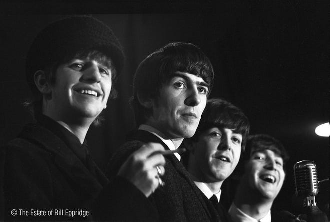 The Beatles press conference, Washington Coliseum, February 11, 1964.