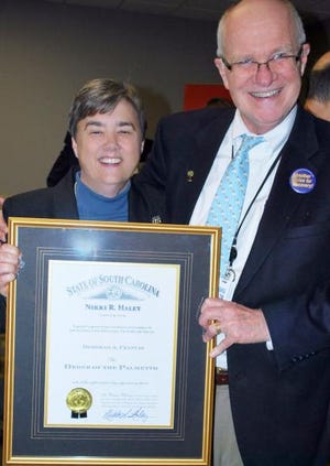 Grover native Debbie Francis recently received the Palmetto award, the highest civilian honor anyone can receive in South Carolina.