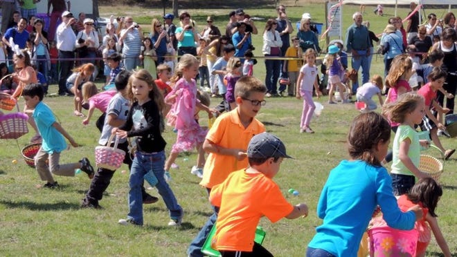Youngsters enjoy the hunt at last year’s Eggstravaganza! in Lakeway. This year’s event will take place April 12 at Lakeway City Park.