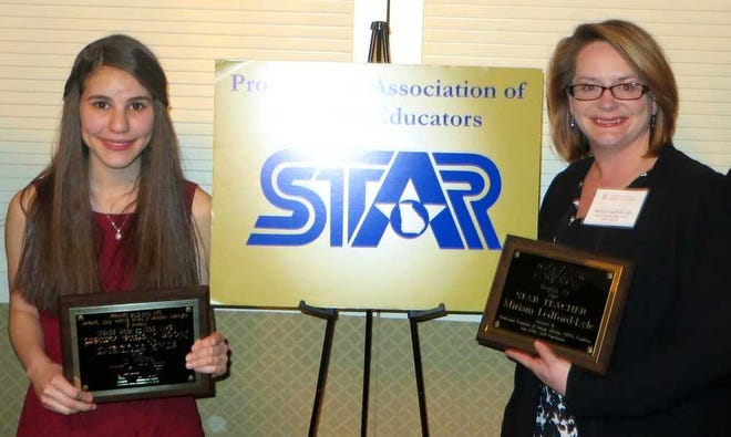 Noor Amari and Mirian Ledford-Lyle of North Oconee High School are this year's Region 4 STAR student and teacher, respectively.
