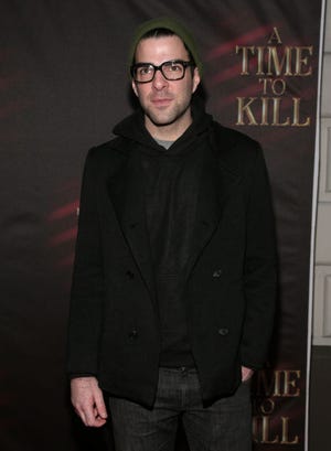 Actor Zachary Quinto attends the opening night of "A Time To Kill" on Broadway on Sunday, Oct. 20, 2013 in New York. (Photo by Andy Kropa/Invision/AP)