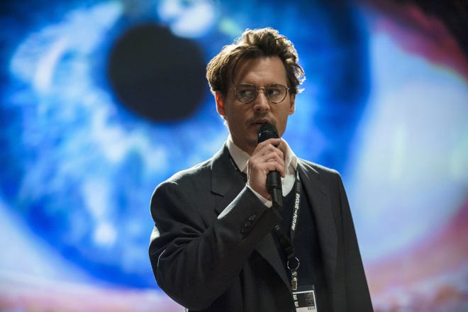 Johnny Depp stars in the sci-fi movie "Transcendence," about a dying scientist who uploads his brain to a computer. The film opens next week.