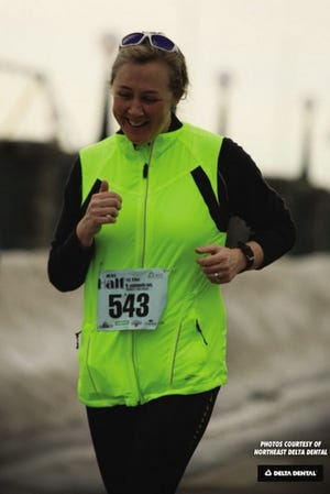 York’s Michelle Hanson competes at the Hampton Half-Marathon in Hampton, N.H. She will compete in her first Boston Marathon on Monday.