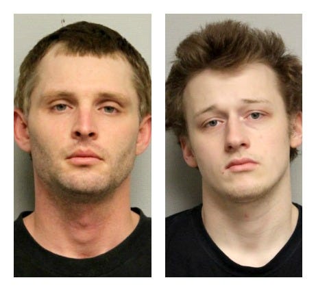 Patrick Pickford, 30, left, of 3 Sheridan Ave., Portsmouth is charged with a felony alleging he was in possession of heroin with the intent to distribute. Chandler Ricker, 19, who told police he also lives at 3 Sheridan Ave., is charged with a felony alleging possession of heroin with the intent to distribute.