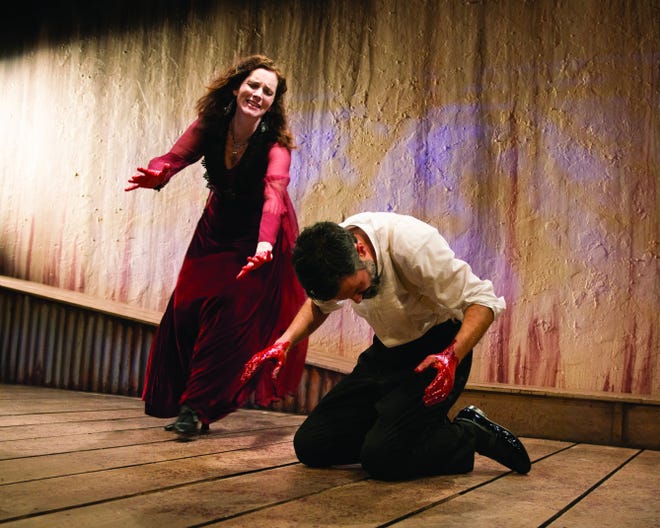 Tony Estrella is Macbeth and Jeanine Kane is Lady Macbeth in the Gamm Theatre production of "Macbeth," on stage through April 19.