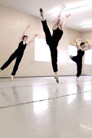 Dancers rehearse for Turning Pointe's Easter production. Contributed