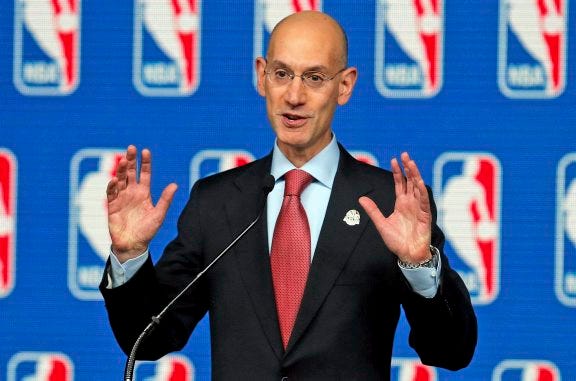AP PHOTO
NBA Commissioner Adam Silver speaks at a news conference Feb. 15 during All-Star basketball weekend in New Orleans.