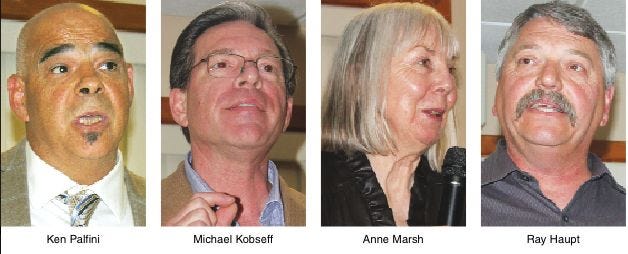 Supervisor candidates spoke at Saturday's Meet and Greet, held in Mount Shasta.