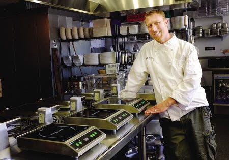 Chef Even Hennessey at his Dover restaurant Stages at One Washington.