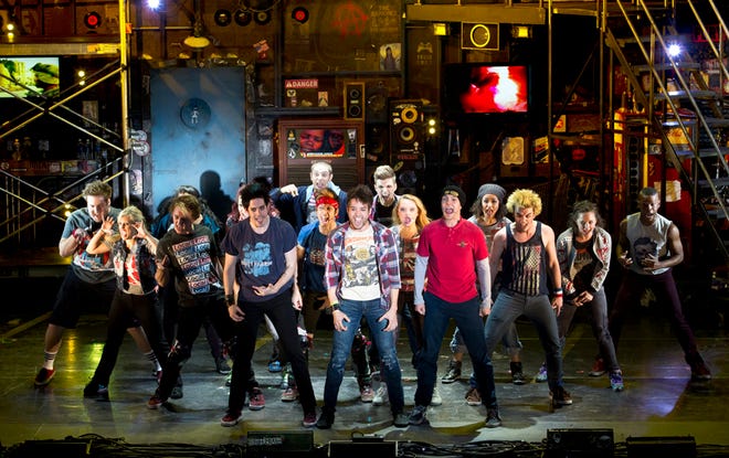 Elon graduate Turner Rouse Jr. is fourth from the left in this ensemble photo of the cast of "American Idiot: The Musical."