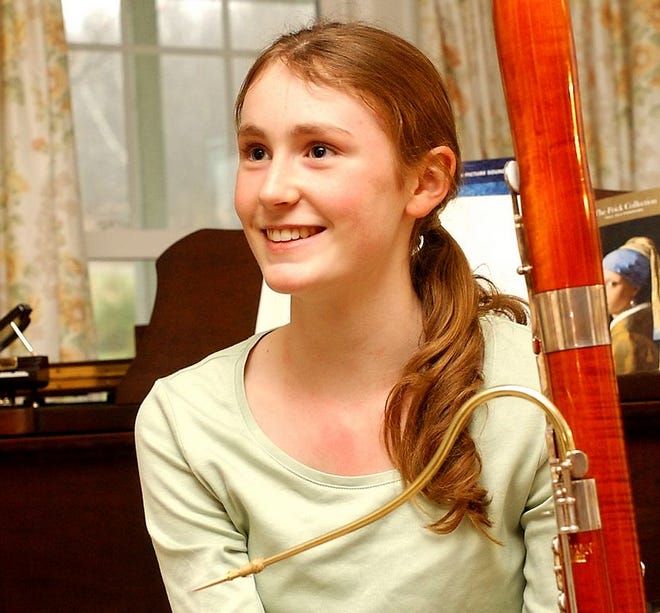 Margaret Ellen Badding, an eighth grade student at Campbell-Savona, talks about her upcoming concert at Carnegie Hall in New York City. Badding, a bassoon player, will join fellow middle school students from across the country for the June 28 concert.