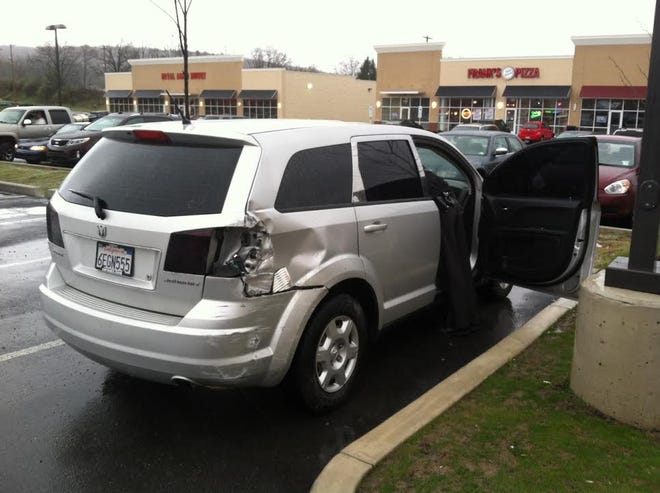 The Dodge Journey that a 7-year-old girl drove in the parkling lot at the Price Chopper in Marshalls Creek this afternoon.