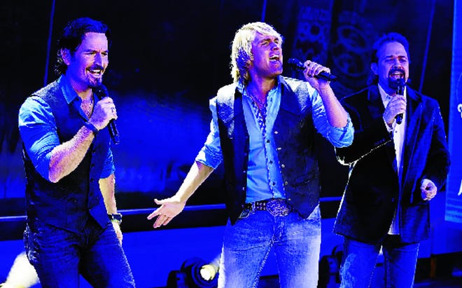 The Texas Tenors, from left, JC Fisher, Marcus Collins and John Hagen, will perform Saturday at University of the Pacific.