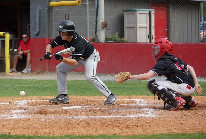 Jamie Parker/Bryan County Now Bryon Vick lays down a bunt for the Wildcats in their win over Jenkins Thursday.