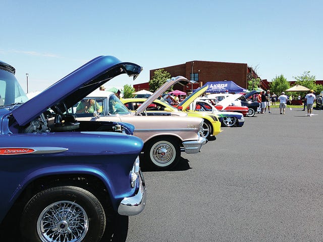 Classic vehicles were on display throughout the day Saturday as part of the Cruizin for the Music event at Spring Hill High School. (Staff photo by Kate Coil)