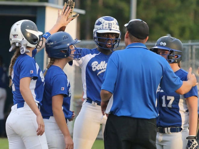 FILE - Belleview players celebrate during their 15-0 win over Crystal River in the Region 5A-2 semifinals last week. The Rattlers continued their offensive assault in the playoffs Monday, defeating Hernando 18-4 in the 5A-2 regional final.
