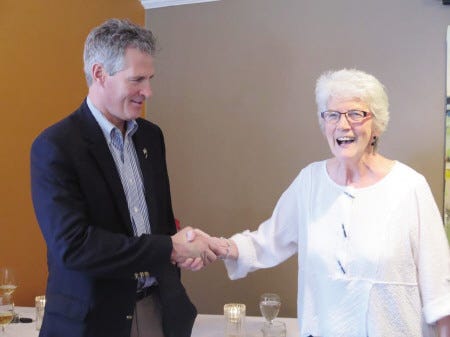 Scott Brown formally accepted an endorsement from local state Sen. Nancy Stiles on Friday.