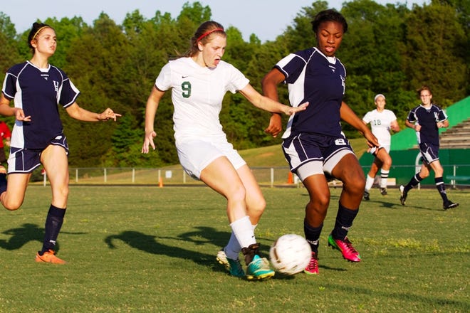 Ashbrook's Maggie Rankin scored two goals in Wednesday's 3-0 victory over crosstown rival Hunter Huss.