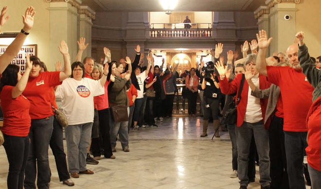 Teachers who flooded the Statehouse in April in an unsuccessful attempt to urge legislators to defeat a tenure measure since have taken to the campaign trail to attempt to reward those who voted against the measure and speak out against those who voted for it. Supporters of the measure say it allows for more "local control."