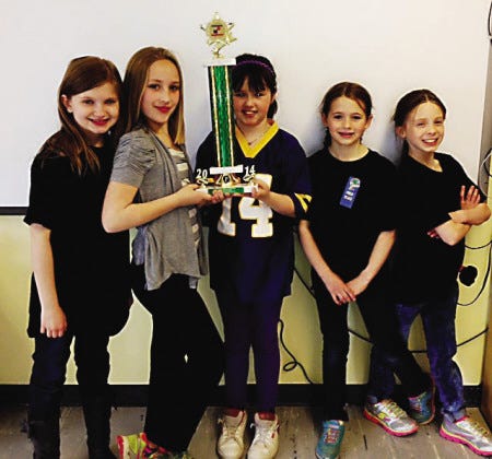 Kylie Day, Elizabeth Hayes, Abby Gagnon, Sylvia Hunt and Peyton West make up the Destination Imagination team.