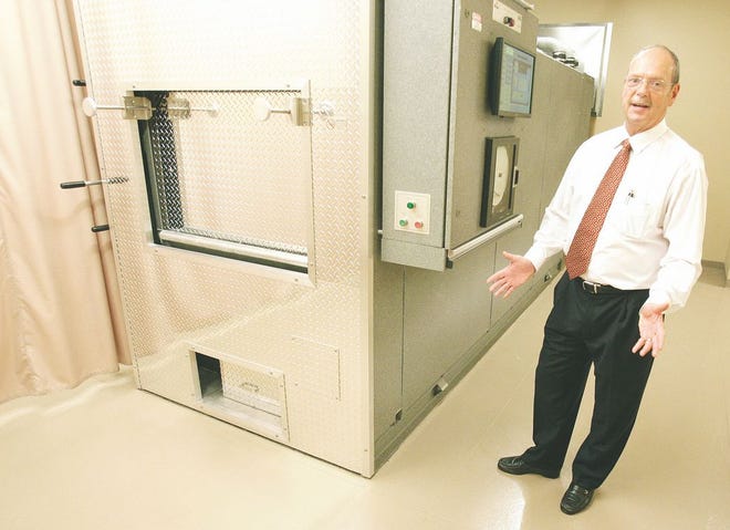 Glen Dumoulin, director of funeral service operations, shows the crematorium at Paquelet and Arnold-Lynch Funeral Homes. About 35 to 40 percent of people opt to be cremated, according to the Ohio Funeral Directors Association.