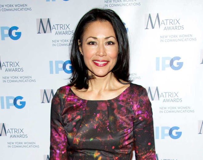 FILE - This April 23, 2012 file photo shows Ann Curry at the Matrix Awards in New York. Curry was rescued by a troop of New Jersey Boy Scouts when she broke her leg while hiking with her family on Bear Mountain in New York's Harriman State Park on April 5, 2014. Members of Troop 368 from Berkeley Heights, New Jersey, stopped to help the injured NBC News correspondent, creating a splint for her ankle and fashioning a stretcher from logs and a tarp. They then carried her down the mountain. (AP Photo/Charles Sykes, File)