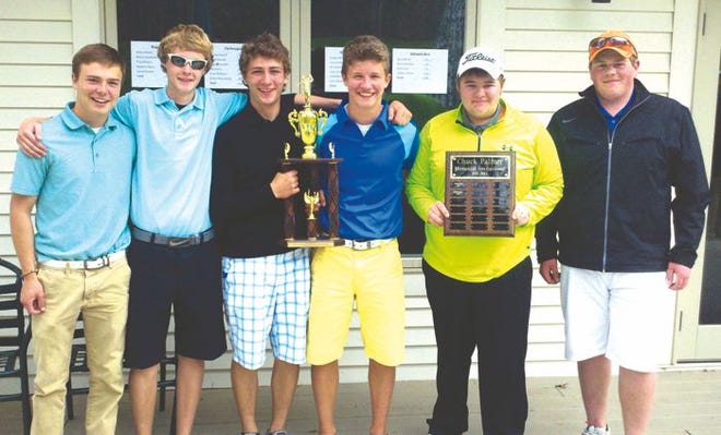 Members of the 2014 Chuck Palmer Invitational champion Cheboygan boys' golf team include (from left) Parker Beauchamp, Andrew Purcell, Derek Sturvist, Adam Jeannotte, Trent Williams and Alex Derry.