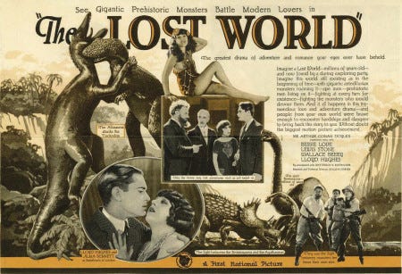 The original silent film adaptation of "The Lost World" will be shown on Thursday, July 3. The 1925 film is a highlight of this seasonís silent film series at the Leavitt Fine Arts Theatre in Ogunquit. Admission is $10. For information, call 646-3123 or visit www.leavittheatre.com.