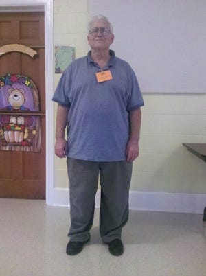 Ed Murwin has lost about 84 pouinds and was named state TOPS king. Murwqin atthe beginning of his weight loss journey.