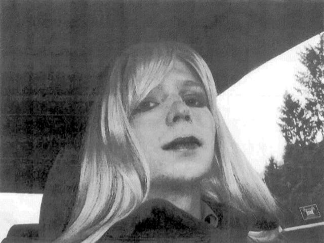 FILE - In this undated file photo provided by the U.S. Army, Pfc. Chelsea Manning poses for a photo wearing a wig and lipstick. In an unprecedented move, the Pentagon is trying to transfer convicted national security leaker Pvt. Chelsea Manning to a civilian prison so she can get treatment for her gender disorder, defense officials said Tuesday May 13, 2014. (AP Photo/U.S. Army, File)