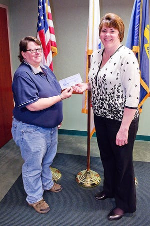 AmeriGas donated $1,746 to Sitrin’s Stars & Stars Run-Walk. From left are Marcia McKinney, AmeriGas super user and customer relations representative, and Cheryl Jassak, Sitrin special events and planning associate. SUBMITTED PHOTO