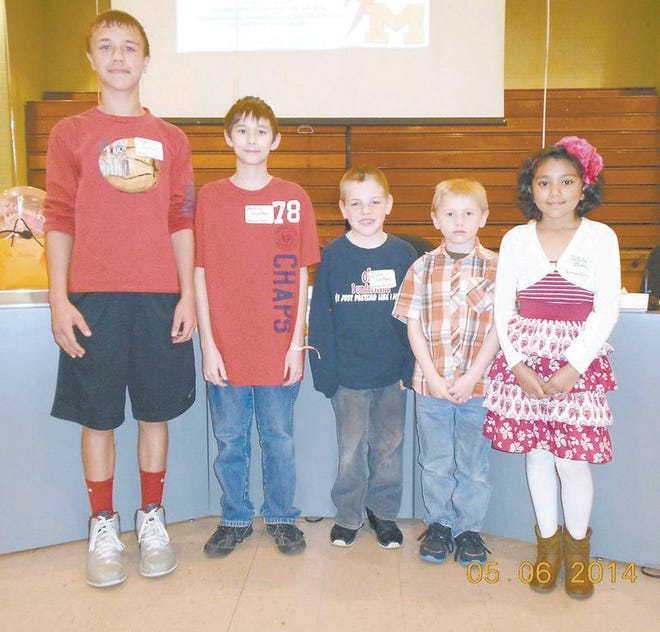 Massillon Most-Improved Students include (from left) Max Dutton, Anthony Carpenter, Dylan Cantwell, Dylon Parsons and Natalia Ramos.