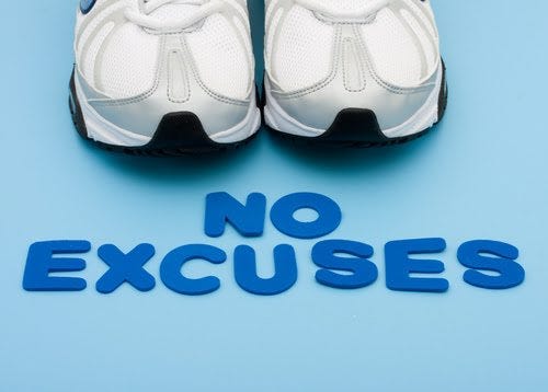 To get fit you'll need to lose the common excuses such as you don't have time or exercise is boring.