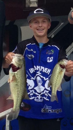 Cherryville’s Trevor Harrill, pictured, and Will Lewis finished seventh with a weigh-in of 9-pound, 7-ounces. Harrill also had his school’s largest catch.