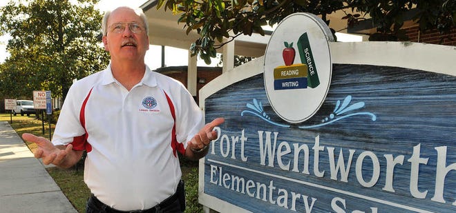 Steve Bisson/Savannah Morning News -Mayor Glenn Jones at the Port Wentworth Elementary School.