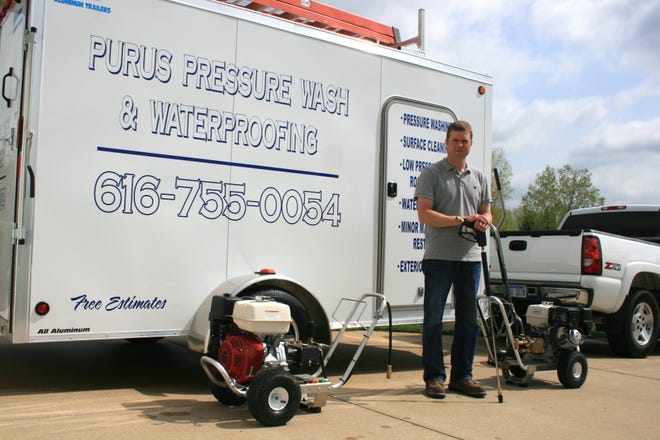 Tom Dailey started Purus Pressure Wash & Waterproofing in Portland three months ago. “Purus” is Latin for pure, clean and spotless — a fitting moniker for a business that offers a full range of mobile exterior cleaning services.