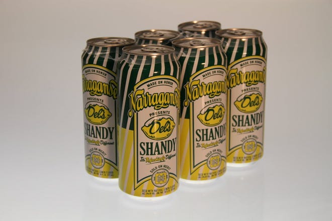 Narragansett's Del's Shandy finally available in R.I. this week. The second iconic collaboration in beer this year.