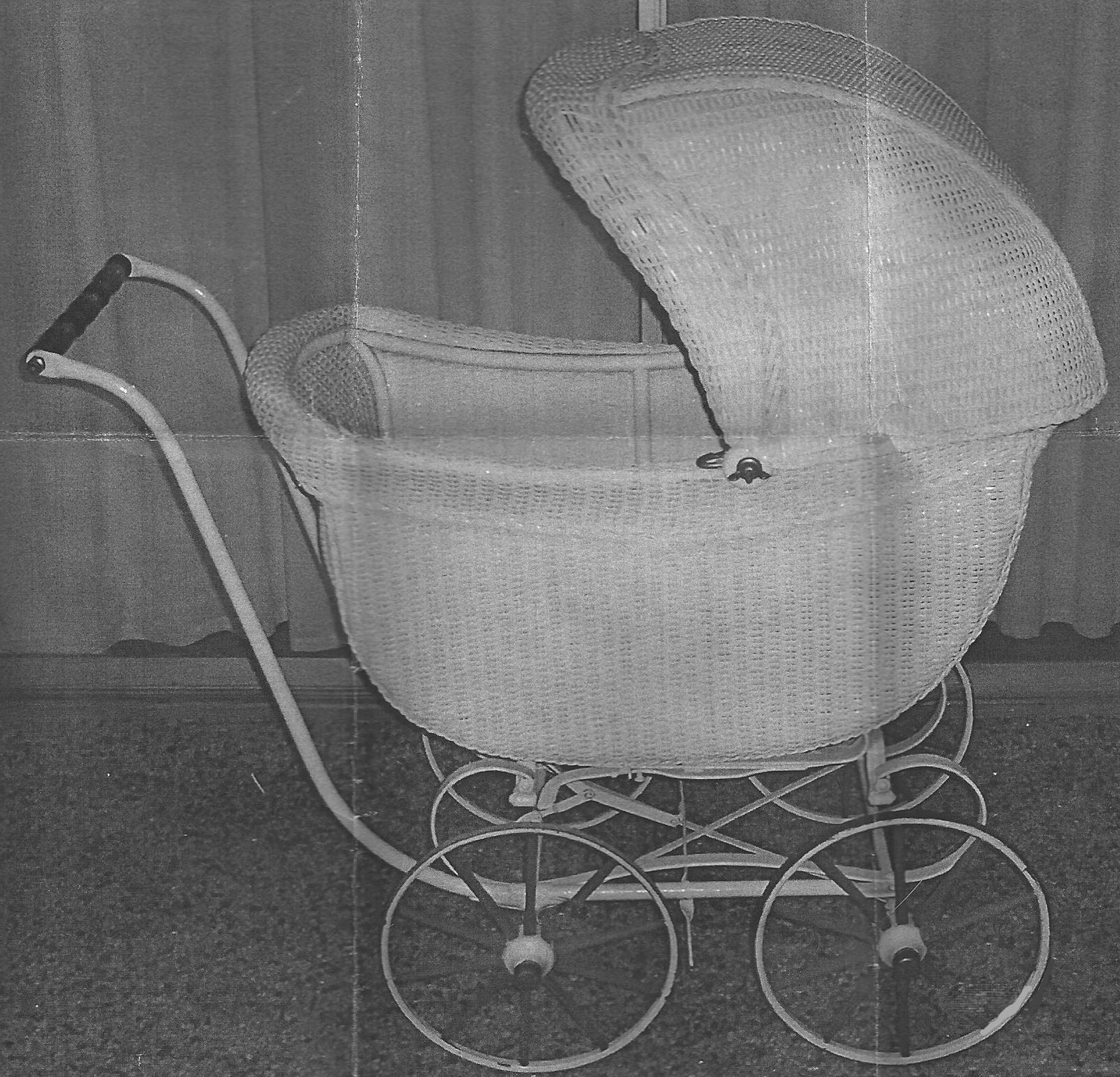 vintage wicker stroller
