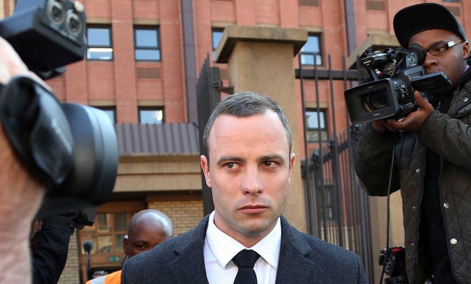 Oscar Pistorius: Olympian arrived at a hospital to begin a month-long psychiatric evaluation.